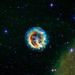 A E0102-72 jelű szupernóvamaradvány a 10 éves Chandra röntgenteleszkóp adatait is felhasználó hamis színes, kompozit képen.