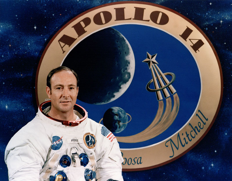 A teljes Apollo 14 legénység: Stuart A. Roosa, Alan B. Shepard Jr. és Edgar D. Mitchell.
