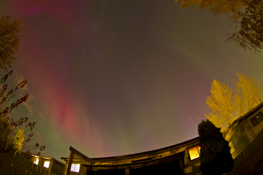 Északi fény 2011. szeptember 29-én a Nmezetközi Űrállomásról nézve.