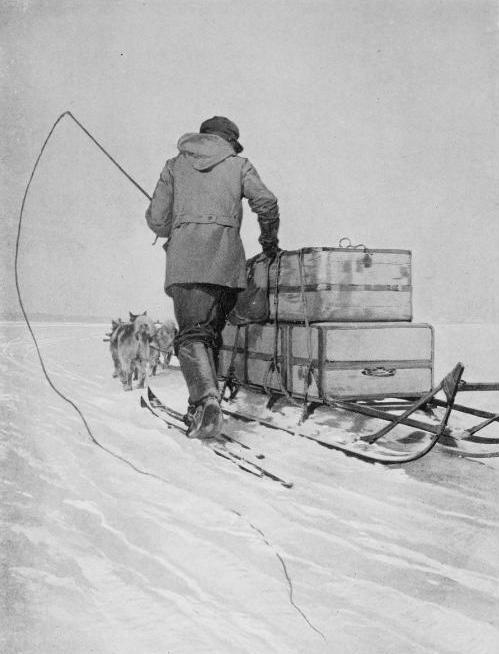 Amundsen jégszobra az Déli-sarkon