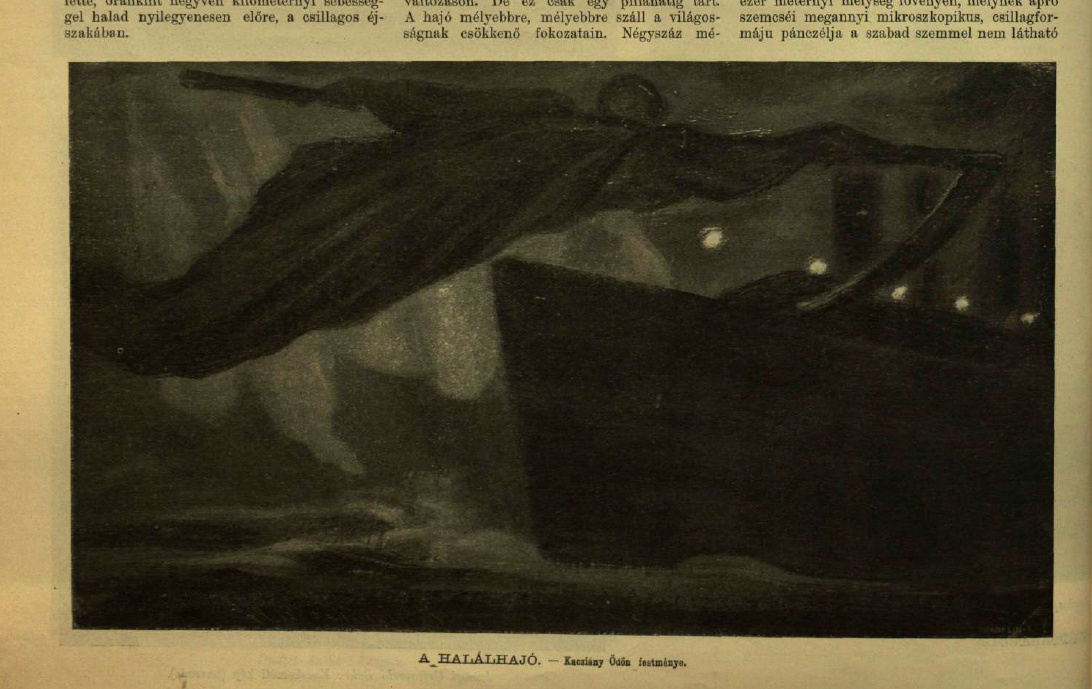 A halálhajó - Kacziány Ödön festménye a Vasárnapi Ujság április 28-i számában.