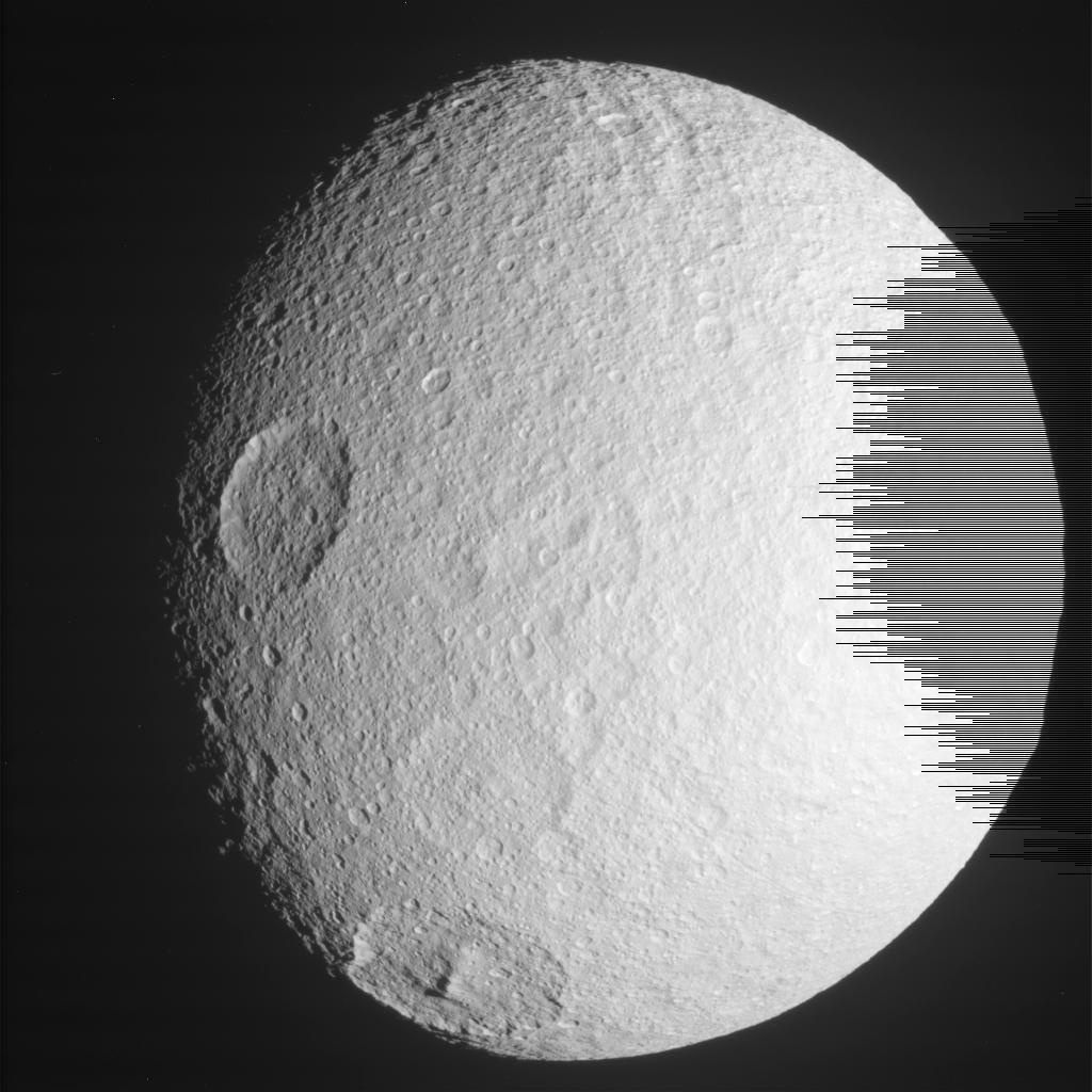 A Tethys kráterei.