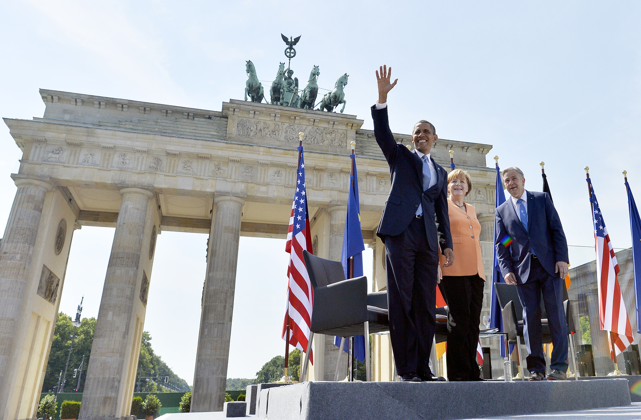 Obama a Brandenburgi kapunál