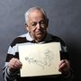 Erdélyi Lajos egy fogolytársa által készített rajzzal. 1944 májusában előbb Auschwitzba vitték, majd egy másik táborba szállították át. Amikor kiszabadult, harminc kilósra soványodva gyalog indult haza Magyarországra. Miután összeesett, egy parasztgazda talált rá, ő juttatta kórházba.
