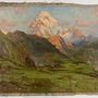 Carl Wuttke: Hegyvidéki táj – Kazbek hegy. Néprajzi Múzeum; Rajz-, festmény- és nyomatgyűjtemény