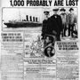 A New York Herald címlapja a Lusitania elsüllyedése után.