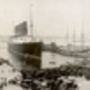 A Lusitania a New York-i kikötőben 1907 szeptemberében, miután először szelte át az Atlanti-óceánt.