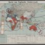 Karte von Englands Länderraub
 - Az angolok által rabolt földek térképe  (1914-1915)
A térképen a gyarmatok alapításuk időpontjával, összevetve több ország területével. A világtengerek felett az angol rablánc látható, amelyet még csak néhány ország tudott elszakítani. (OSZK Térképtár, T 2 001)
