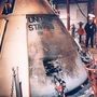 1967. január 28. Az Apollo űrhajó a tragédia másnapján, borításán a tűz nyomaival.