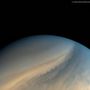 A Vénusz déli sarkvidéke UV hullámhosszban.