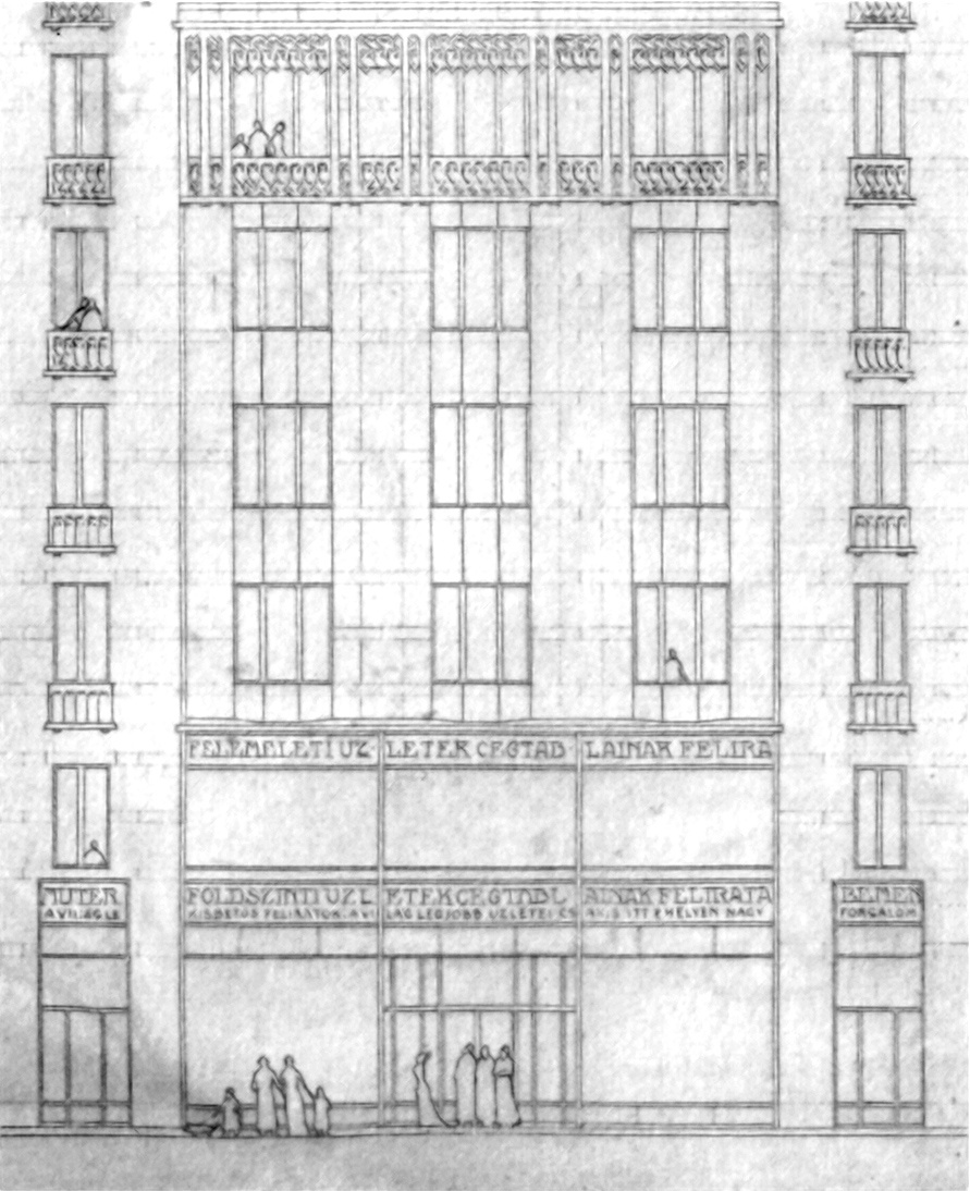 A szintén Medgyaszay tervezte egykori TÉBE Bankház a Hild téren. Ilyesmi lehetne ma a Dorottya utca 8., ha szerencsésebben alakul a sorsa