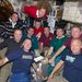 2011. július 14. A küldetés 7. napja. Az ISS legénysége az Atlantis űrhajósainak vendége volt egy jó amerikai stílusú űrebédre.
