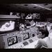 1984. február. Az STS 41-B űrsiklóküldetés irányítása, a monitoron a Challenger hátsó traktusa látszik..